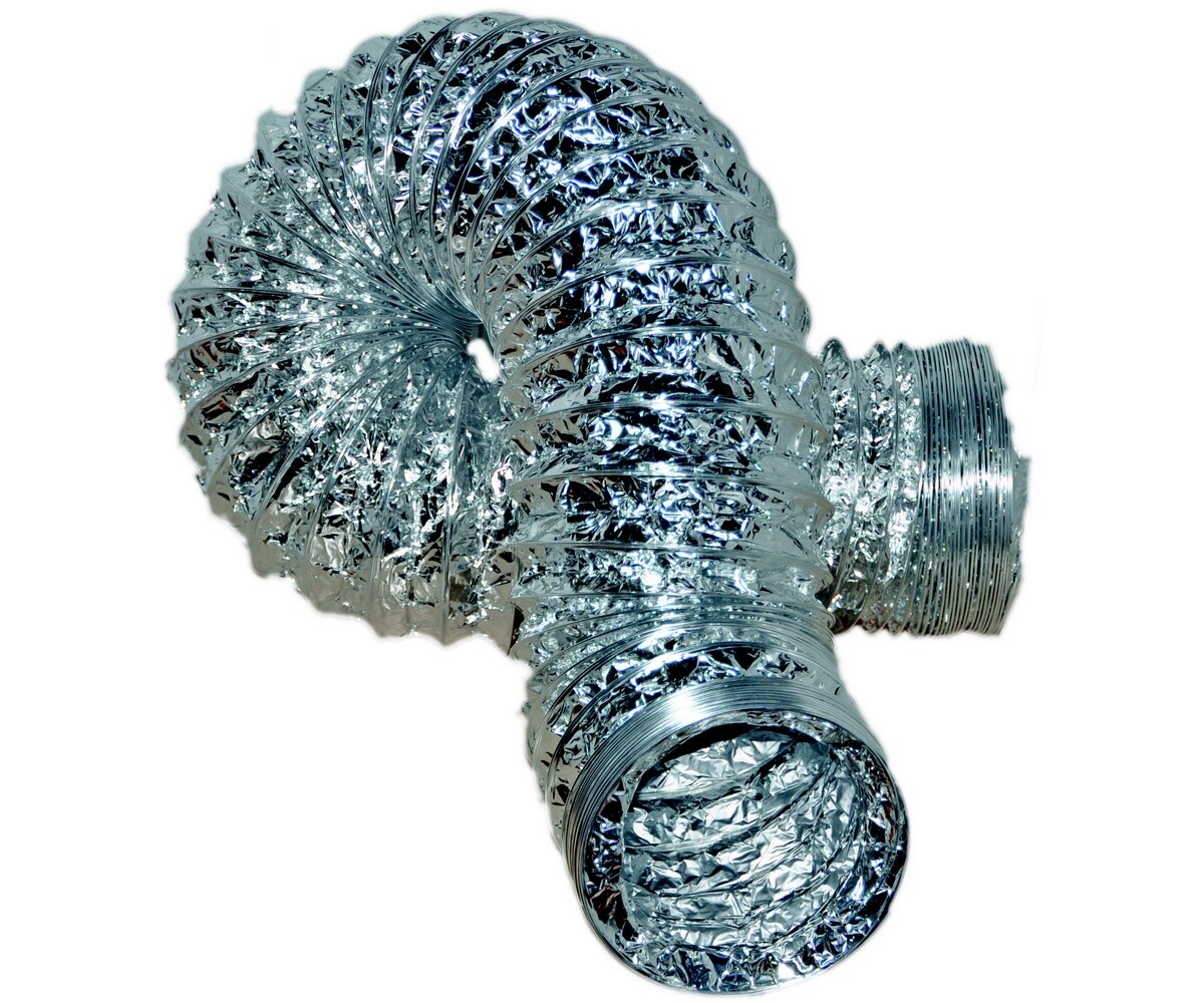 GÜNLÜLER FLEXIBLE BORU - 110mm 2 Metre Alüminyum Havalandırma Borusu